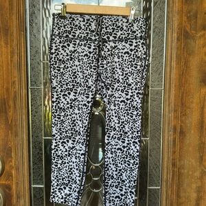 Nike Black and White Leopard Print Leggings